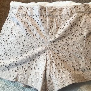 Loft khaki lace shorts